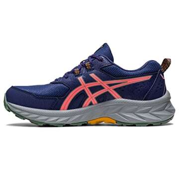 ASICS Women's Gel-Venture 9 Running Shoes, 5, Indigo Blue/Papaya