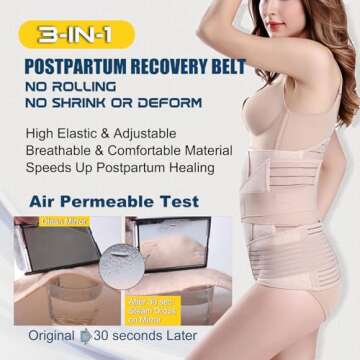 ChongErfei Postpartum Support Recovery Belly Wrap Waist/Pelvis Belt Body Shaper Postnatal Shapewear