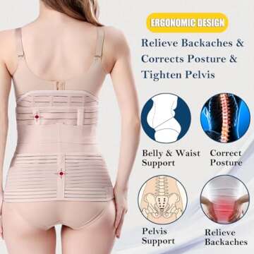 ChongErfei Postpartum Support Recovery Belly Wrap Waist/Pelvis Belt Body Shaper Postnatal Shapewear