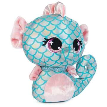 GUND P.Lushes Designer Fashion Pets Mel Dives Premium Seahorse Stuffed Animal, Pink and Teal, 6”