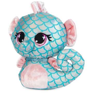 GUND P.Lushes Designer Fashion Pets Mel Dives Premium Seahorse Stuffed Animal, Pink and Teal, 6”