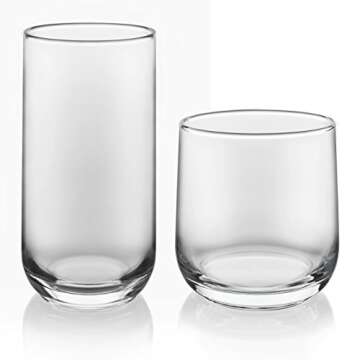 Libbey Ascent 16-Piece Tumbler and Rocks Glass Set