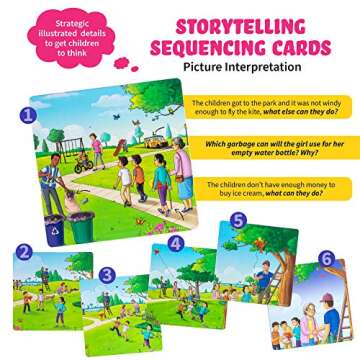 Spark Cards Sequence Cards for Storytelling and Picture Interpretation Speech Therapy Game, Special Education Materials, Sentence Building, Problem Solving, Improve Language Skills