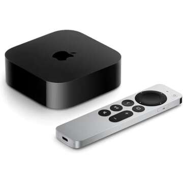 Apple TV 4K Wi-Fi (3rd Generation) + Siri Remote + Power Cord + Apple 1 Year Limited Warranty (128 GB Ethernet & WiFi)