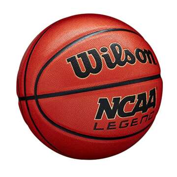 Wilson NCAA Legend Basketball - Size 5 - 27.5", Orange/Black