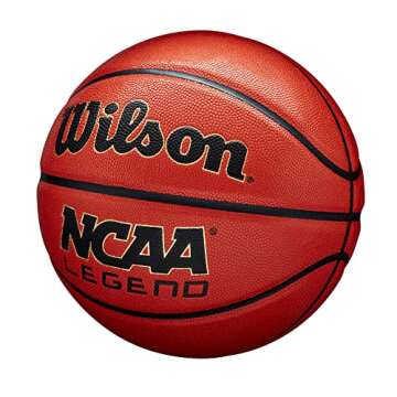 Wilson NCAA Legend Basketball - Size 5 - 27.5", Orange/Black