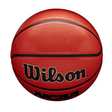 Wilson NCAA Legend Basketball - Size 5 - 27.5", Orange/Black