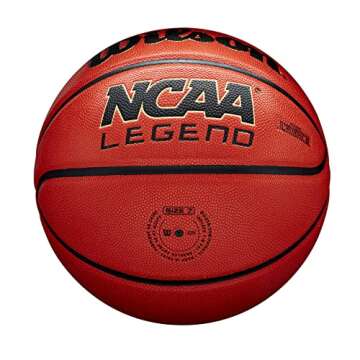 Wilson NCAA Legend Basketball - Size 5 - 27.5", Orange/Black