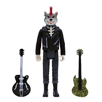 Super7 Rancid Skeletim (Wolf Head) - 3.75" Rancid Action Figure with Accessory Classic Music Collectibles and Retro Toys