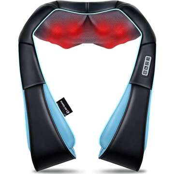 Shiatsu Back Shoulder and Neck Massager with Heat,