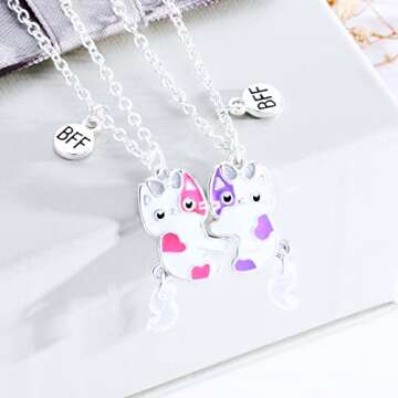 DOYYCA Cat Friendship Necklace Set for 2 Girls - Best Friend Gifts