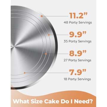 Kootek Aluminium Alloy Revolving Cake Stand 12 Inch Rotating Cake Turntable for Cake, Cupcake Decorating Supplies