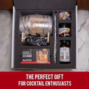 Bartender’s Secret Sauce Barrel-Aged Old Fashioned Cocktail Kit - Gifts for Cocktail Enthusiasts and Mixologists - Cocktail Gift Set includes Bartender’s Secret Sauce Old Fashioned Cocktail Syrup