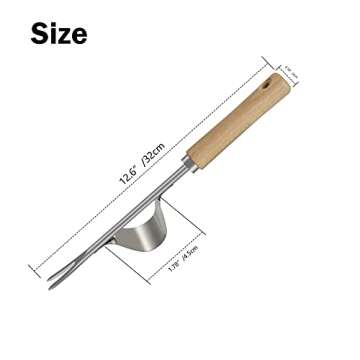 BERNIE ANSEL Garden Weeder Hand Tool,Ergonomic Weeding Tools,Stainless Steel Base - Easy Weed Removal and Deeper Digging for Planting and Weeding V…