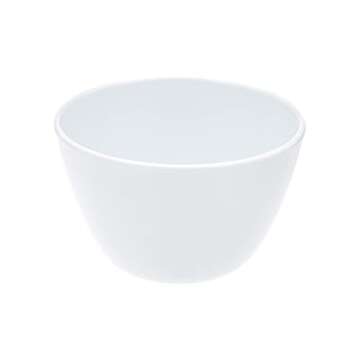 Amazon Basics Round Melamine Bowl, 8 oz, White, 6 Piece Set (Previously AmazonCommercial brand)