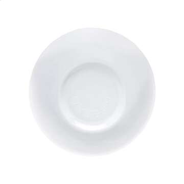 Amazon Basics Round Melamine Bowl, 8 oz, White, 6 Piece Set (Previously AmazonCommercial brand)