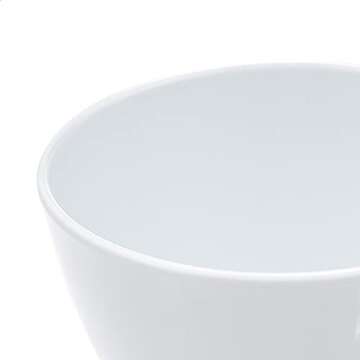 Amazon Basics Round Melamine Bowl, 8 oz, White, 6 Piece Set (Previously AmazonCommercial brand)