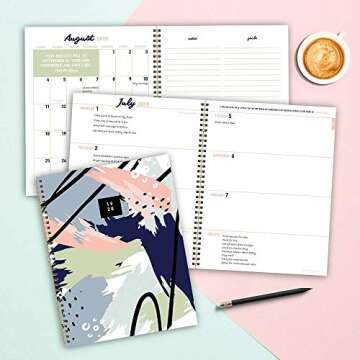 Abstract Art Painting Large Daily Weekly Monthly 2020 Planner: July 2019 - June 2020 (Academic School Year, Student Planner)