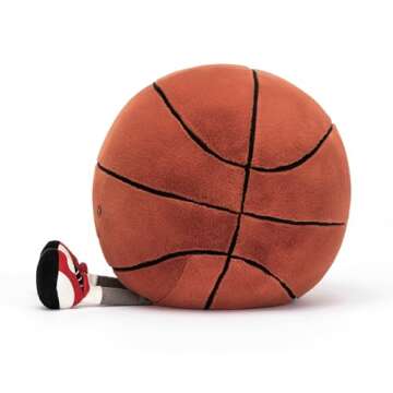 Jellycat Amuseables Basketball Stuffed Toy, 12.5 inches | Basketball Plush | for Sports Fans