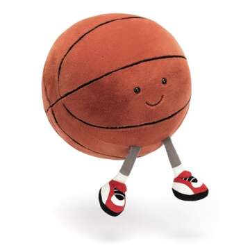 Jellycat Amuseables Basketball Stuffed Toy, 12.5 inches | Basketball Plush | for Sports Fans