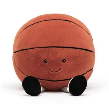 Jellycat Amuseables Basketball Stuffed Toy, 12.5 inches | Basketball Plush | for Sports Fans