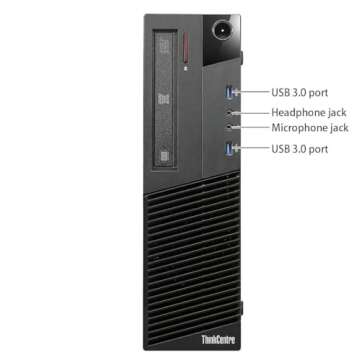 Lenovo ThinkCentre M83 SFF PC Desktop Computer, with 24" FHD(1920x1080) Monitor, RGB Speakers, Intel i5-4570 3.2GHz, 8GB RAM, 512GB SSD, Keyboard&Mouse, USB WiFi, Win10 Pro(Renewed)