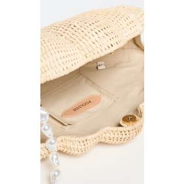 Poolside Bags Women's The Clovelly Scallop Bag, Natural, Tan, One Size