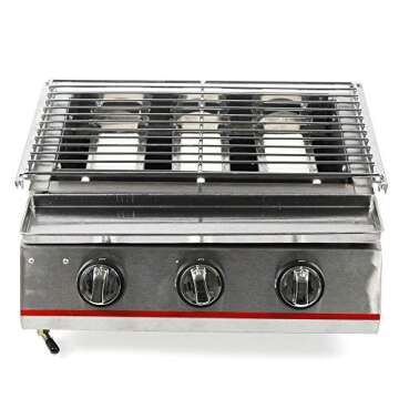 Propane Infrared Steak Grill - Efficient Heating Outdoor Portable Gas Grill with Vertical Cooking,Stainless Steel Single Burner Propane Gas Grill,Perfect for Steak,Ribeyes,Picnic,BBQ