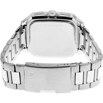 Square Steel Watch | Fossil Men's Quartz Watch