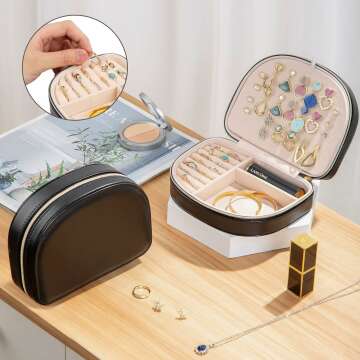 Stylish Compact Travel Jewelry Box for Women