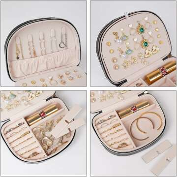 Stylish Compact Travel Jewelry Box for Women