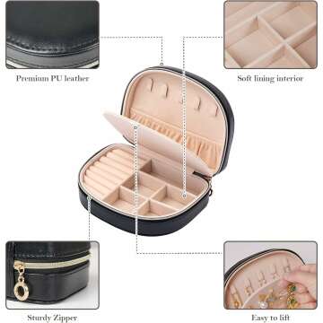 Stylish Compact Travel Jewelry Box for Women