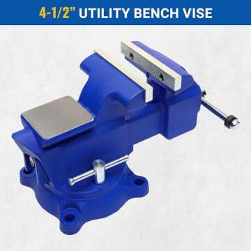 Yost Vises 445 Combination Vise | 4.5 Inch Jaw Width Utility Pipe and Bench Vise |Secure Grip with Swivel Base and Large Pipe Jaw Capacity | Made with Cast Iron and Steel U Channel Bar