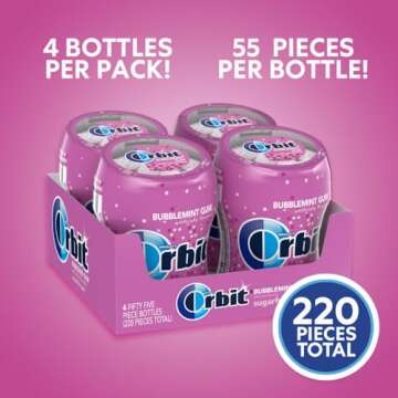 ORBIT Bubblemint Sugar Free Chewing Gum 4 Pack