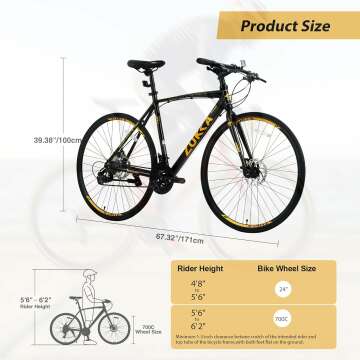 Quality 24-Speed Hybrid Bike with Disc Brakes