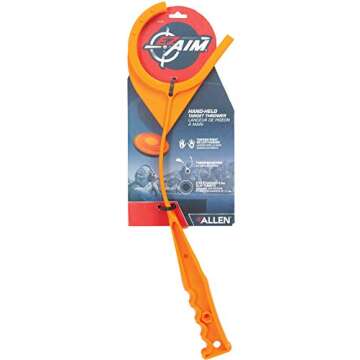 Allen Company EZ Aim® Handheld Clay Target Thrower, Right & Left-Handed Use, Orange