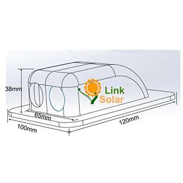 Link Solar Weatherproof ABS Solar Double Cable Entry Gland,Curved Cable Connector for All Cable Types 2mm² to 6mm² for Rv, Campervan, Boat (Black)