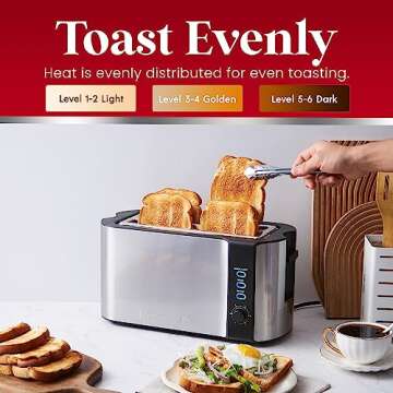 Elite Gourmet 4 Slice Long Slot Toaster