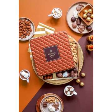 Snack Assortment Gift Basket- Candy and Nuts Gift Tin- Gourmet Treat Variety Present in Keepsake Tray– Gift Idea for Thanksgiving, Holidays, Christmas, Men, Women, Him, Her- Bonnie and Pop