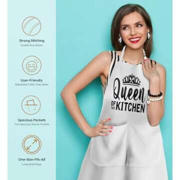 King & Queen Apron Set for Couples Engagement