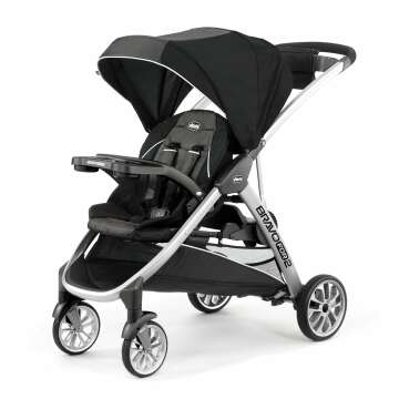 Chicco Bravo For2 Double Stroller - Standing/Sitting, Iron Color