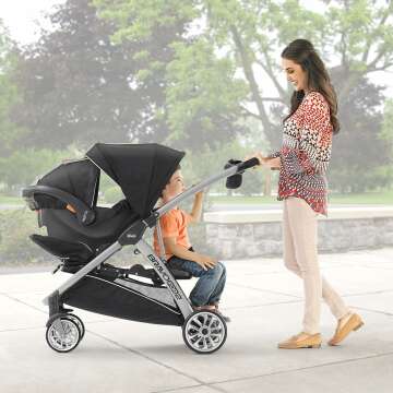 Chicco Bravo For2 Double Stroller - Iron Color