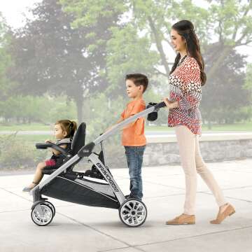 Chicco Bravo For2 Double Stroller - Iron Color