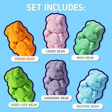 Care Bears 6 Pack Bubblegum Scented Bath Bombs - Ages 3+ Character Molded Bath Bombs – Fun & Bright Colors - Great Birthday Gifts, Stocking Stuffers, Slumber Parties, Spa Days & More by Townley Girl