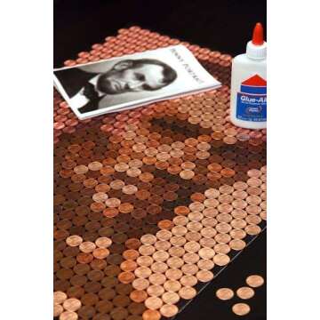 Penny Portrait Abraham Lincoln Kit - Unique DIY Craft Wall Art