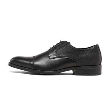 Bruno Marc Men's Oxford Dress Shoes, Black/SBOX222M, Size 10.5