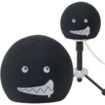 YOUSHARES Blue Snowball Pop Filter - Customizing Microphone Windscreen Foam Cover for Improve Blue Snowball iCE Mic Audio Quality (Mouth)