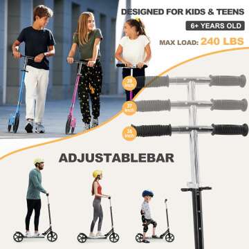 TENBOOM Kick Scooter for Ages 6+, 8IN Wheels