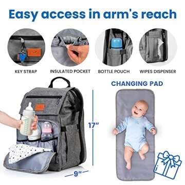 PILLANI Baby Diaper Bag Backpack for Parents