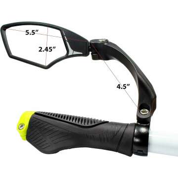 Hafny Bike Mirror - HD Glass, Blast-Resistant